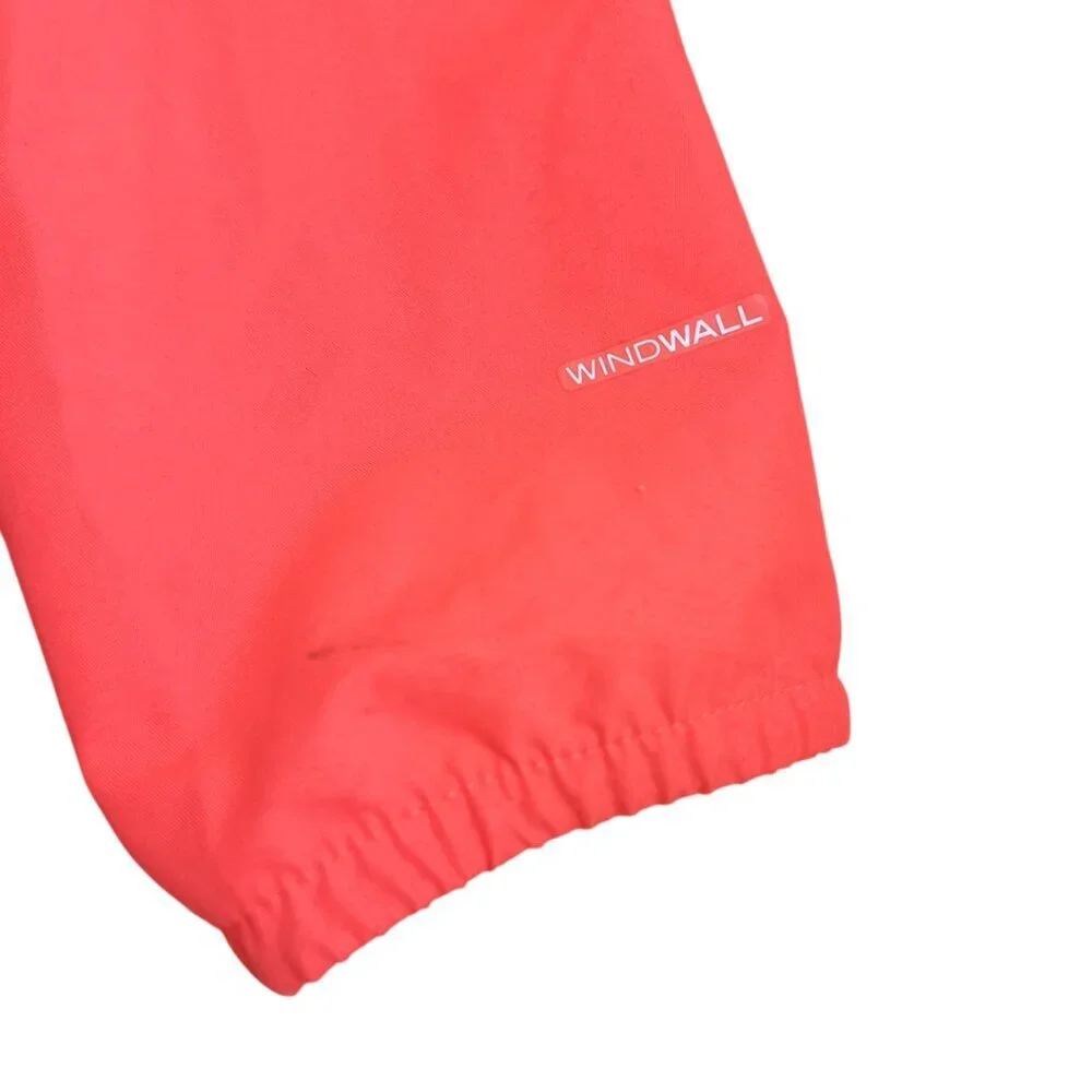 The North Face Youth XL Windbreaker Jacket Orange Colorblock Hooded Lightweight